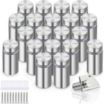 (12 x 25 mm) 20 pi�ces de supports publicitaires en acier inoxydable, supports en verre, clous publicitaires ...