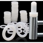 120 pcs rondelles pour gonds de porte, paumelles entretoise plastique 10, 2mm � 15mm rondelle nylon caoutchouc ...