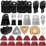 120 pi�ce lames de scie, accessoires d'outil multifonction oscillant pour bois, plastique et m�tal avec ...