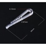 120 pinces crocodiles en plastique transparent et durable en forme de u pour l'artisanat. (paquet de ...