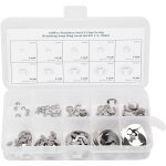 120pcs e clip rondelle en acier inoxydable anneau de retenue externe circlip assortiment kit 1. 5mm - ...