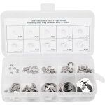 120pcs e clip rondelle en acier inoxydable anneau de retenue externe circlip assortiment kit 1. 5mm - ...