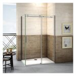 120x70x195cm porte de douche coulissante avec un receveur correspondant  la dimension de la cabine de ...