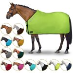 128 cm, vert citron: couverture pour cheval en polaire mod�le basic fleece
