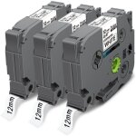 12mm compatible pour brother tze - 231 tz231 tz - 231 tze 12mm noir sur blanc lamin� cassette pour brother ...