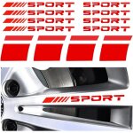 12pcs autocollants rflchissants pour jantes de voiture, logo de pneu sport emblem stripes, roue autocollant ...