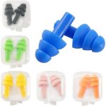 12pcs bouchons d'oreille souple anti bruit avec bo�te, reutilisable boule quies silicone, pour dormir ...