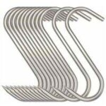12pcs crochet boucher forme s 15cm, crochet fumoir acier inoxydable pour poisson viande, pour suspendre ...
