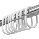 12pcs crochets de rideau en anneau de rideau de douche en plastique en forme de c pour rideaux de porte, ...