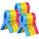 12pcs grandes pinces � linge clip de brise - vent, grande pinces, durable serviette clips pour serviette ...