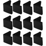 12pcs protection pied de chaise en fer table embout pied 50 x 50 mm noir de chaise meuble capuchons protection ...