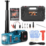 12v cric �lectrique voiture kit 5 tonnes - 2en1jack avec gonfleur 150psi - cric sol pour monospace suv ...