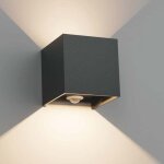 12w applique murale ext�rieur avec d�tecteur de mouvement, ip65 �clairage mural ext�rieur / int�rieur ...