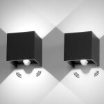 12w led applique murale avec détecteur de mouvement 2 pièces éclairage mural 3000k avec angle de faisceau ... 12w led applique murale avec détecteur de mouvement 2 pièces éclairage mural 3000k avec angle de faisceau ...
