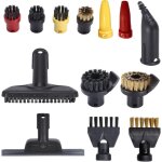 13 pices accessoires applicable  pour nettoyeur vapeur pour karcher sc1 sc2 sc3 sc4 sc5, brosses rondes ...