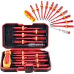 13 pices kit tournevis isol vde, coffret tournevis aimant electricien, jeu de tournevis torx interchangeabl ...