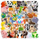 130 pi�ces autocollants animaux, autocollants for�t, graffiti autocollants, vinyle imperm�able, pour ...