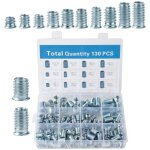 Ikodm - 130 pièces insert fileté bois, m6 / m8 / m10 insert fileté bois, Écrous à visser en acier galvanisé, ... Ikodm - 130 pièces insert fileté bois, m6 / m8 / m10 insert fileté bois, Écrous à visser en acier galvanisé, ...
