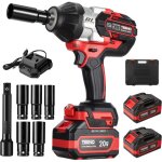 1300nm cl� � chocs sans fil brushless teeno, visseuses � chocs cil brushless, 1 / 2  avec 2 batteries ...