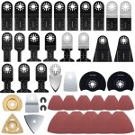 131 pcs lames de scie oscillantes, outil multifonction saw blades accessoires kit, bois plastique mtal ...