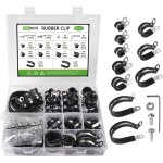 136pcs collier de fixation caoutchouc p clip collier de serrage inox colliers durite caoutchouc p colliers ...