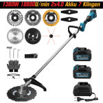 1380w debroussailleuse � batterie electrique avec 2x4. 0ah batt. 18800 rpm 168cm, coupe - bordures sans ...