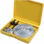 13pi�ces scie cloche scie tr�pan coffret, d'acier au carbone pour bois platre plastique et m�taux non ...