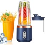 14 oz mixeur � smoothies portable, blender �lectrique multifonctionnel avec couvercle & 6 lames, rechargeable, ...