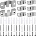 14 pi�ces supports argent 44 x 19 mm de montage encastr�s, boucle quincaillerie murale en acier inoxydable, ...