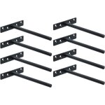 Longueur 145mm, noir 8 pcs equerre etagere murale fixation flottante invisible, support etagere murale ...
