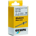 1464834 rivet aveugle (� x l) 3. 2 mm x 11 mm acier inoxydable aluminium 100 pc(s) d003502 - gesipa