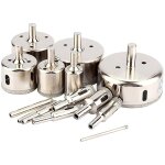 14pcs diamant foret carrelage verre scie cloche, 3 - 70mm verre marbre scie cloche coupe foret, carreaux ...