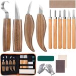 15 inches (about 38. 1 cm) - walnut carving set, wooden carving knife set, hooked carving knife for beginners ...