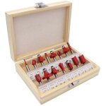 15 pcs 6. 35mm tige coffret de fraises  dfoncer en carbure de tungstne jeu fraise  rainurer fraise ...