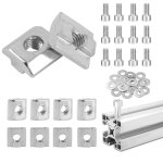 15 pcs ecrous pour rainure en t m8 �crous coulissants t m8 vis � t�te marteau en aluminium ecrous standard ...