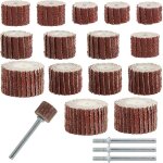 15 pi�ces roue � lamelles, grain 80, lamelleuse, brosse visseuse, abrasif roue avec 5 tailles diff�rentes ...