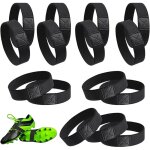 15 pi�ces sangle chaussures, noir laniere chaussure, fibres de latex sangle de fixation pour lacets, ...