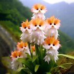 150 graines de fleurs en forme de t�te de chat graines d'orchid�es originales et mignonnes � la forme ...