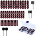 150 pices manchons abrasifs, tambour de ponage, comprenant 144 bandes de ponage et 6 rouleaux abrasifs ...