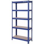 Rayonnage 150 x 75 x 30cm - charge lourde acier resistant clipsable avec mdf 5 tablettes - capacit� de ...