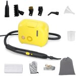 Goplus - 1500w nettoyeur vapeur 3 bars, nettoyeur vapeur  main avec rservoir d'eau 1 l, 9 accessoires, ...