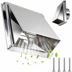 Diam�tre 150mm, 304 grille d'a�ration en acier inoxydable, avec moustiquaire, avec joint en caoutchouc, ...