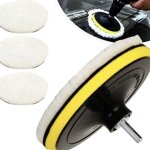 150mm tampon de polissage en laine, disque polissage ponge de polissage pads kit polissage voiture pour ...