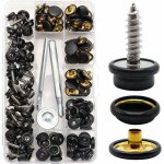 153 kit de boutons - pression pour toile, vis � m�tal, attaches de rembourrage, douille de 9, 5 mm, acier ...