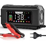 15a chargeur de batterie voiture, 12v / 24v chargeur voiture electrique avec m�moire intelligente, anti ...