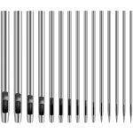 15pcs poinon creux en cuir, outils de poinon de trou perforateurs  trous pour cuir outils de travail ...