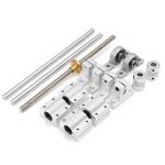 15pcs / set 400mm optique guide axe de palier vis rail de guidage lineaire support d'arbre set -