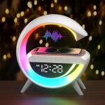 15w chargeur sans fil lampe led r�veil lampe d'ambiance lampe de table intelligente avec haut - parleur ...