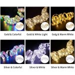 16, 4 pieds 50led ruban lumires de nol chane dcorative pour arbre fe aliment par batterie clairage ...