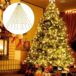 16 brins guirlande lumineuse sapin de noel avec 400 led ip55 tanche pour arbre de nol de 2  2, 4 m, ...